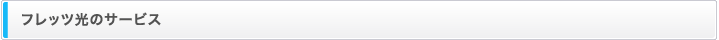 フレッツ光のサービス